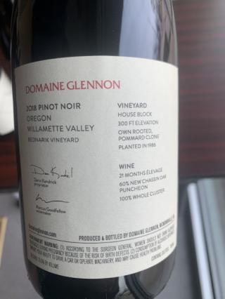 Domaine Glennon - Pinot Noir Bednark Vineyard 2018 (750ml) (750ml)