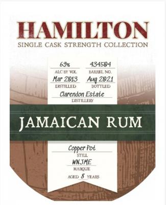 Hamilton - Rum Single Cask Strength Collection 8yr (750ml) (750ml)